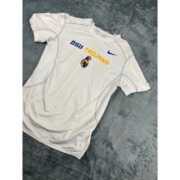 Nike Men’s Medium White DSU Trojans Dri-FIT Short Sleeve Top Good - Picture 2 of 9